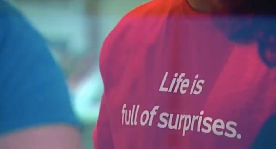 A message which reads on one of Vodafone's employee t-shirt. Photo: Supplied