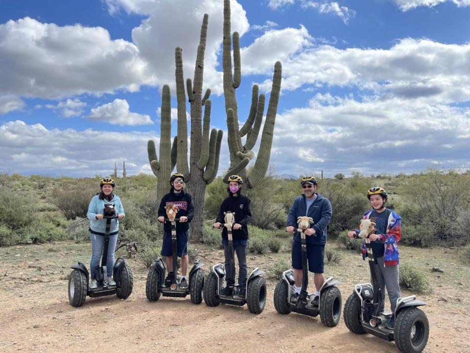 Thibault and his family on a trip just outside of Mesa, Arizona – the first autism-certified city in the nation.