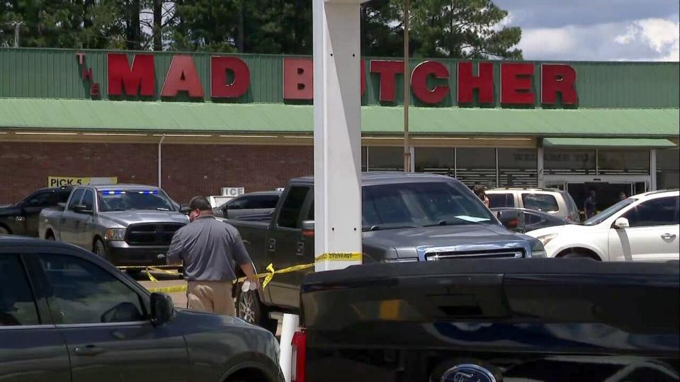 PHOTO: Law enforcement officials are shown at the scene of a shooting in Fordyce, Arkansas, on June 21, 2024. (KATV)