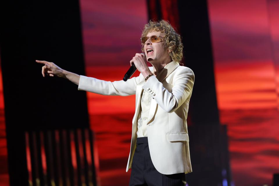 Beck performs onstage during A GRAMMY Salute to The Beach Boys at Dolby Theatre on February 08, 2023 in Hollywood, California.