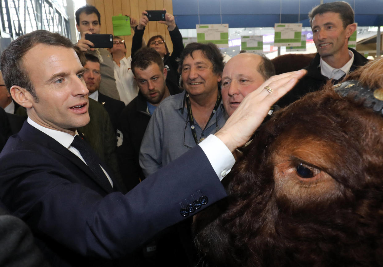 Emmanuel Macron, ici lors de l’inauguration de l’édition 2019, ouvrira le salon de l’Agriculture samedi 24 février. Mais il n’organisera finalement pas le grand débat qui était prévu avec des agriculteurs. 