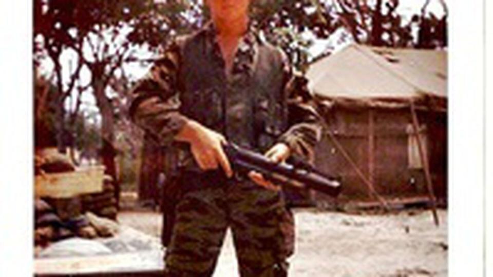 Sgt. David Hill in Vietnam carrying an M79 grenade launcher. (Contributed)