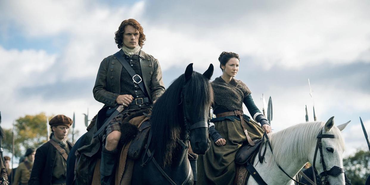 jamie and claire in 'outlander'