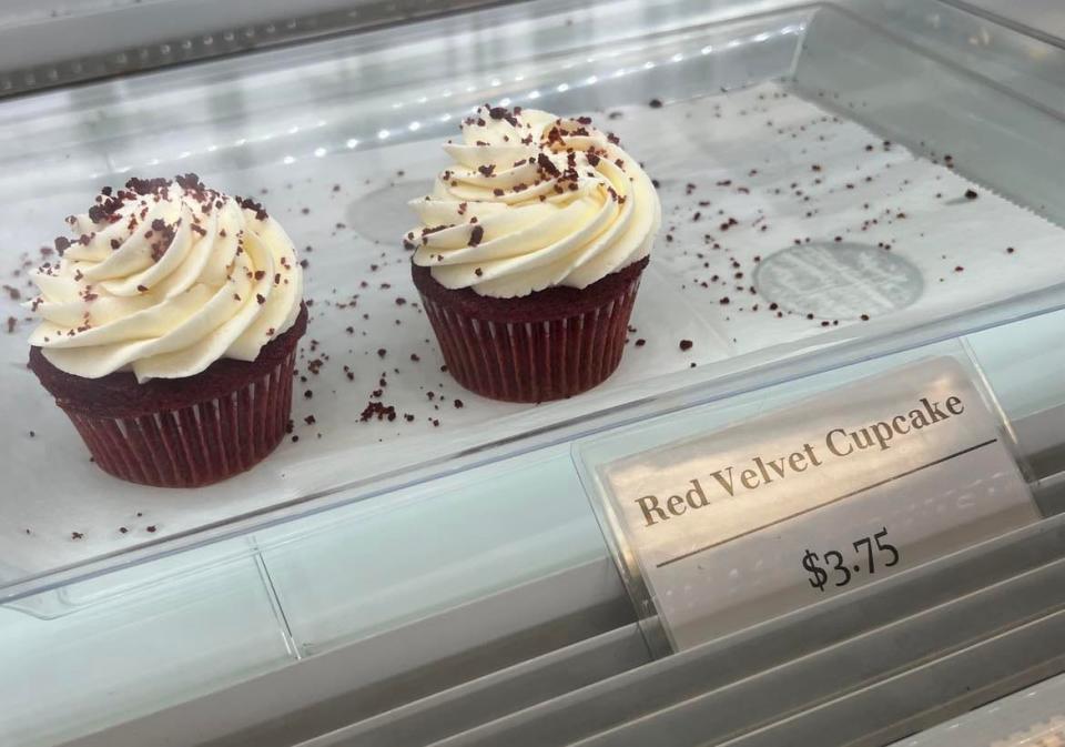 Red velvet cupcakes are among the assorted sweet treats featured at Stuffed Pastry, 1310 S. Main St. in North Canton.