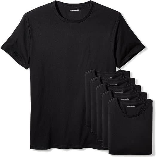 Camiseta de cuello redondo para hombre de Amazon Essentials, paquete de 6. (Foto: Amazon)
