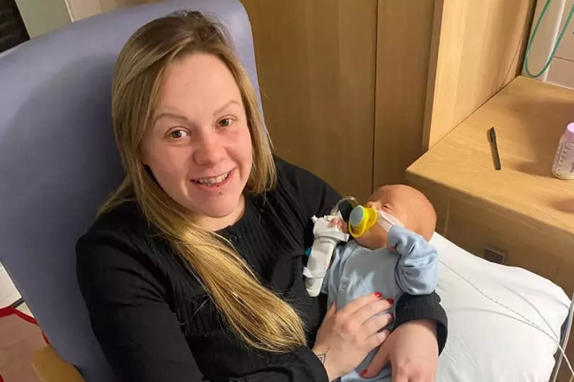 Mum Aimee with her baby boy Cameron