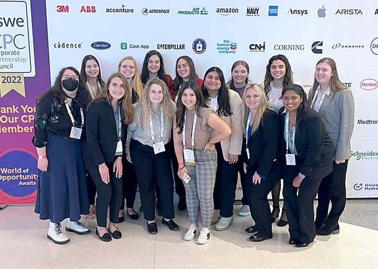 Gannon University's chapter of the Society of Women Engineers attended the national conference in Houston this past fall.