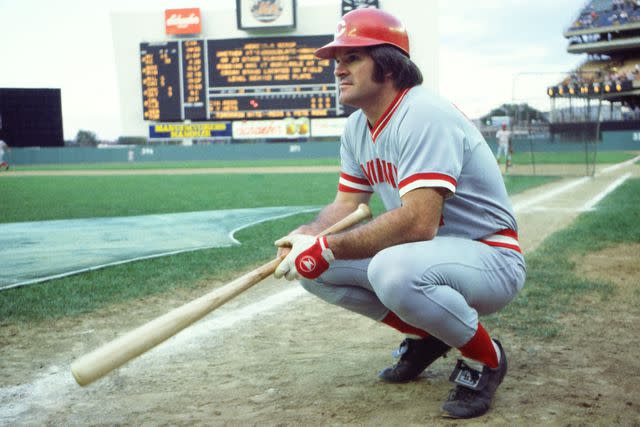 <p>Gary Gershoff/Getty</p> Pete Rose in Flushing Meadows-Corona Park, Queens, New York, New York, July 24, 1978.