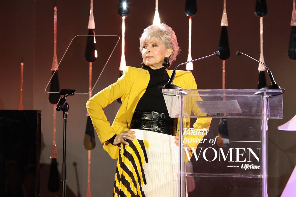 Honoree Rita Moreno accepts an award onstage during Variety's Power of Women Presented by Lifetime at Wallis Annenberg Center for the Performing Arts on September 30, 2021 in Beverly Hills, California.