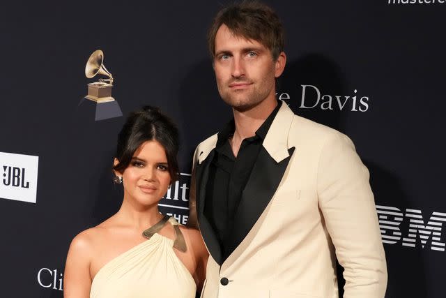 <p>Jeff Kravitz/FilmMagic</p> Maren Morris and Ryan Hurd in Los Angeles in February 2023