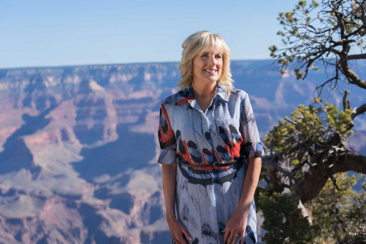 First Lady of the United States Dr. Jill Biden introduces the National Geographic Series “America’s National Parks” from the Grand Canyon.