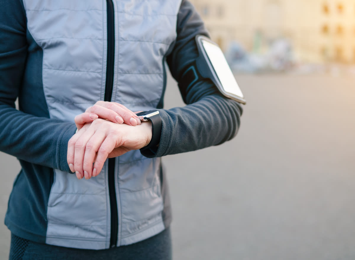 close-up tracking heart rate