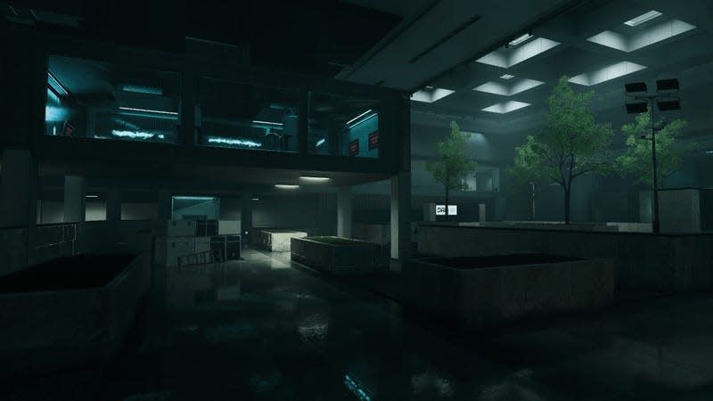 A screenshot shows the office-like interior of Call of Duty's new DMZ location: Building 21.