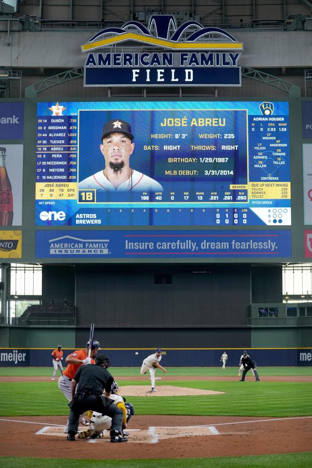 Brewers vs Astros game photos at American Family Field in Milwaukee