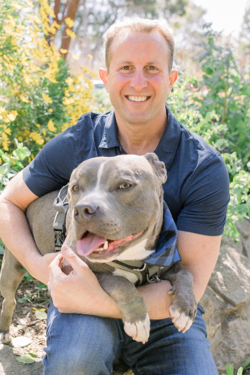 Paul Shapiro, CEO of The Better Meat Co., and Eddie.