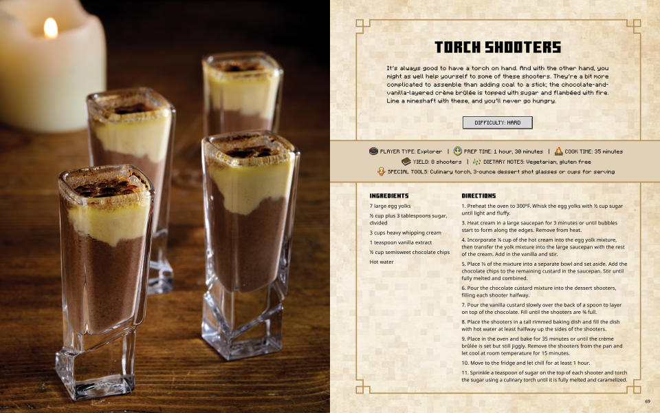 A look at one of the Minecraft-inspired recipes in the hit game's official cookbook. (Photo: Courtesy Insight Editions)