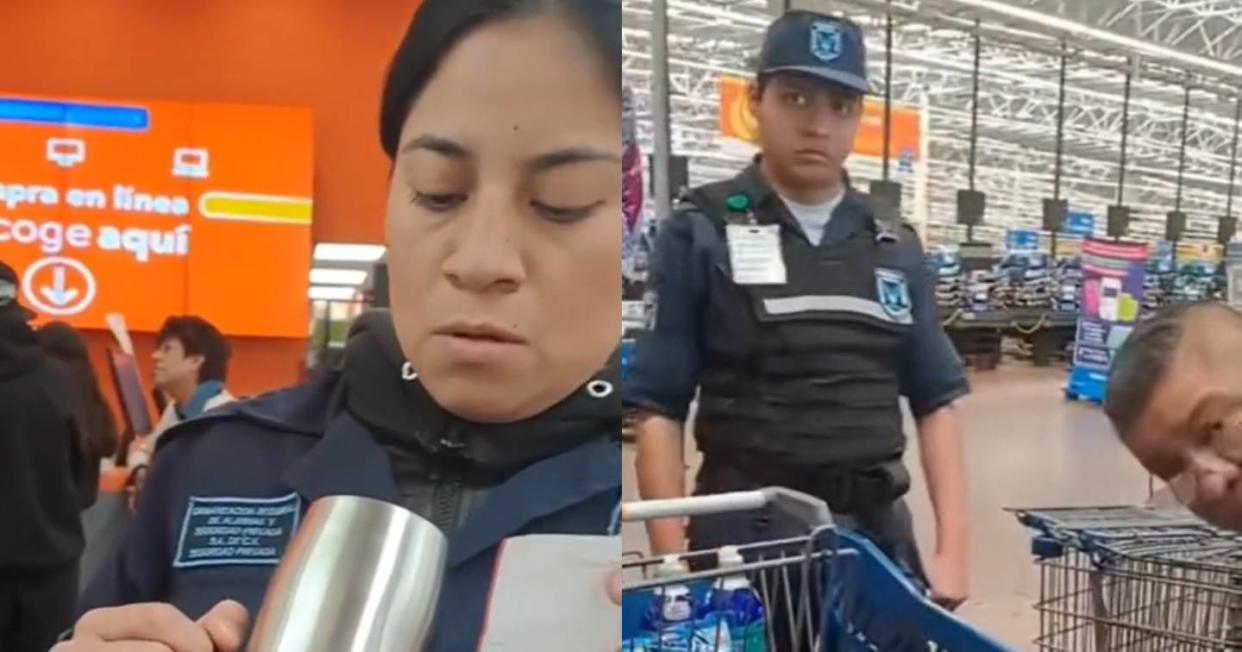 Guardia de Walmart retiene a clienta por sospechar del precio de un termo. Foto: Captura de video TikTok vía @historias_de_la_cdmx