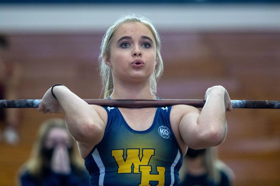 Winter Haven's Riley Matthews won the 129-pound class on Saturday at the Class 3A, District 10 girls weightlifting meet at Winter Haven High School.