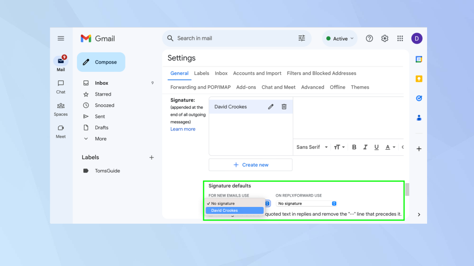 How to create and change a signature in Gmail