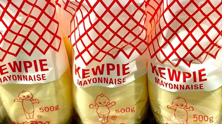 Packages of Kewpie mayo