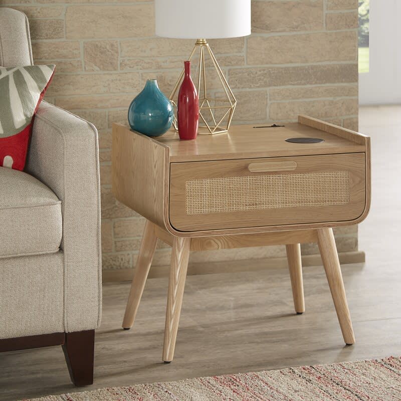 Errico End Table with Storage