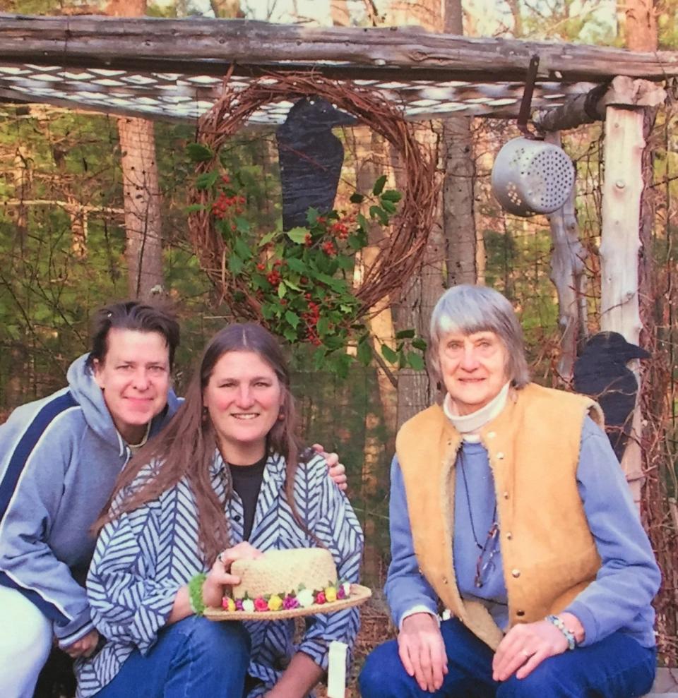 The late Miriam Allen, right, of Norwell, and daughters Rebecca and Richie.