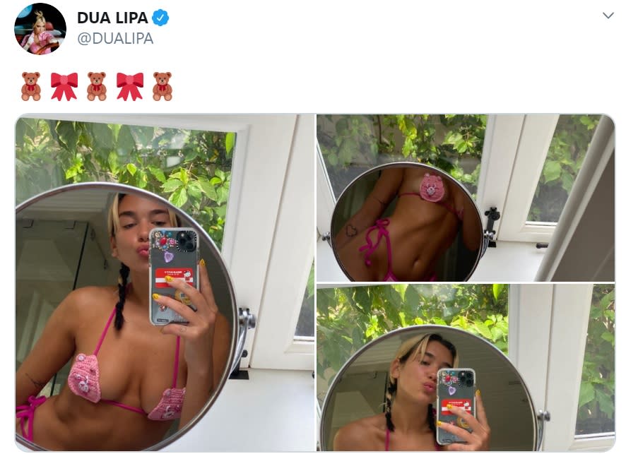 Il selfie di Dua Lipa infiamma Instagram