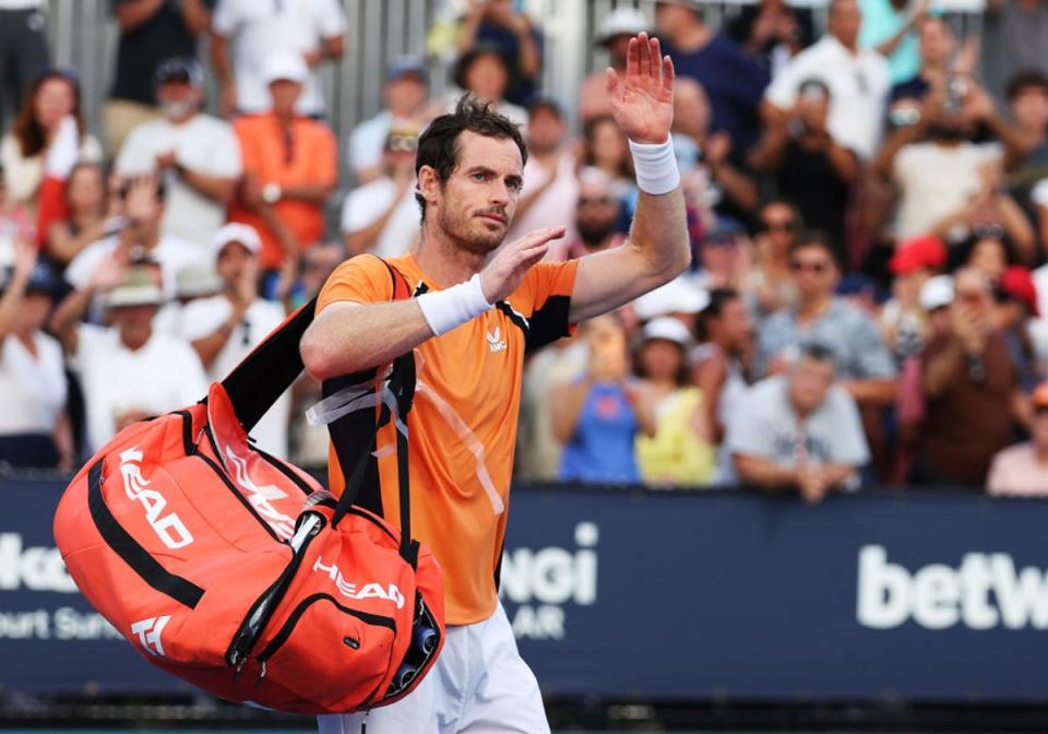 Andy Murray ruptured ankle ligaments during his Miami Open defeat to Tomas Machac last week (Getty Images)