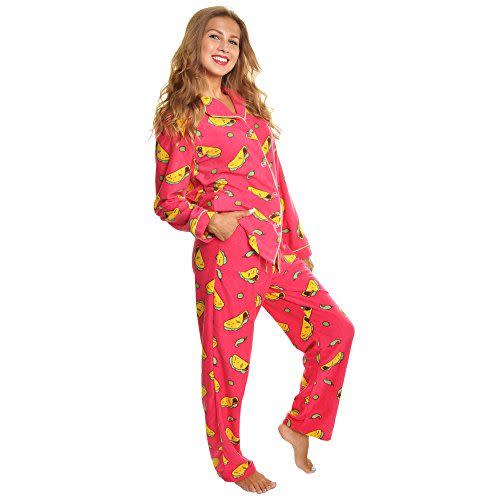 14) Angelina Taco Fleece Pajama Set