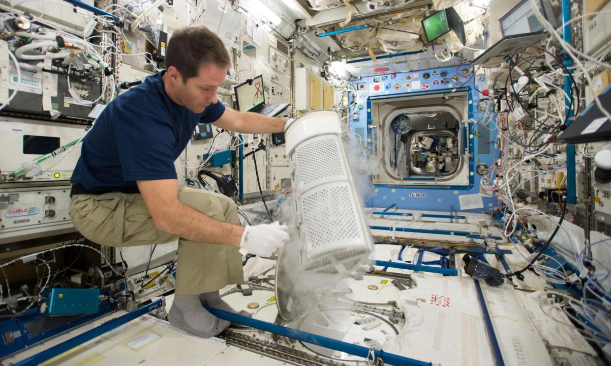 <span>French astronaut Thomas Pesquet onboard the International Space Station. Medicines used on the ISS are likely to make up the bulk of a medical kit for a Mars mission.</span><span>Photograph: Nasa/Reuters</span>