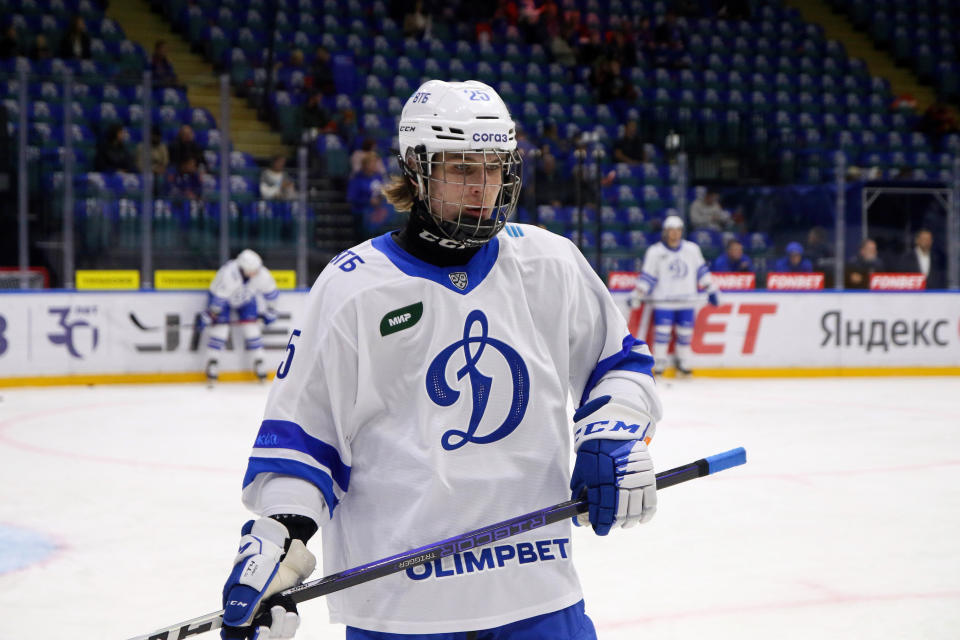 Igor Chernyshov is likely to be a first-round pick at the 2024 NHL Draft. (Photo by Maksim Konstantinov/SOPA Images/LightRocket via Getty Images)