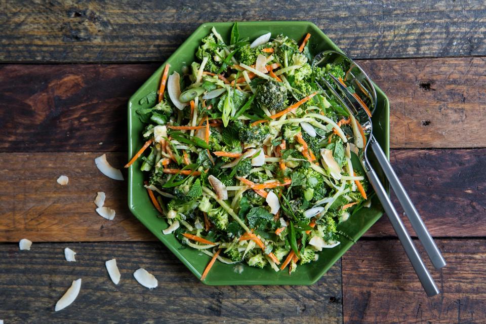 Broccoli Slaw with Miso-Ginger Dressing