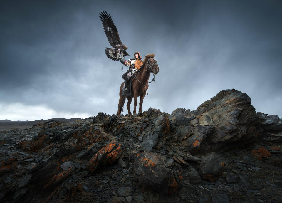 <p>He said: “When we were in Western Mongolia, we were greeted as nomads andKazakh eagle hunters.” (Photo: Daniel Kordan/Caters News) </p>