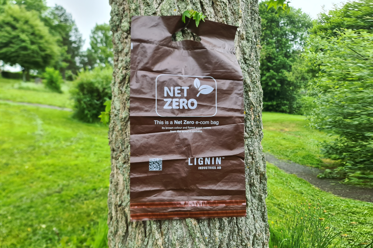 A bioplastic bag made using Lignin Industries’ Renol material (The Independent)