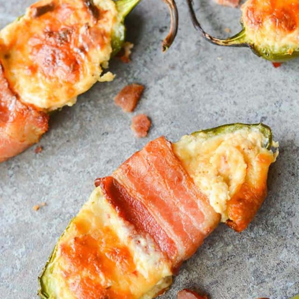 Bacon Wrapped BBQ Jalapeno Poppers