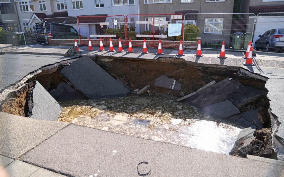 Residents mistook the sound for thunder as the sinkhole opened up - STEVE FINN 