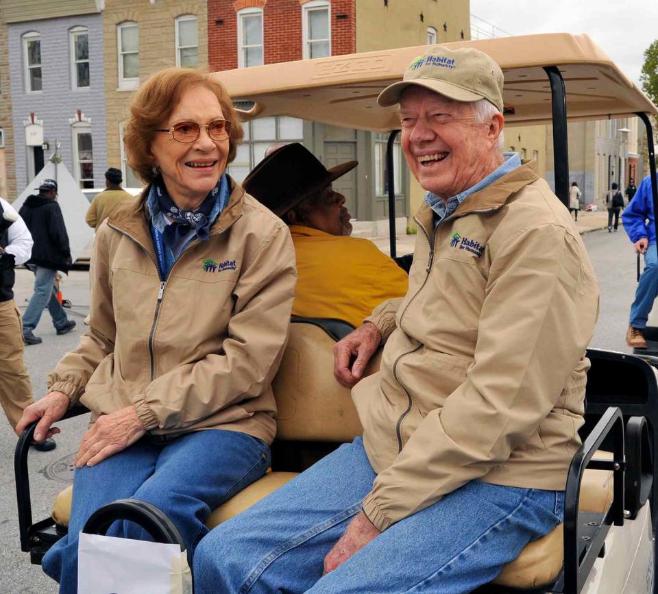 President Jimmy Carter, and wife, Rosalynn, worked on houses in Baltimore, Maryland and Annapolis on Tuesday, October 5, 2010, as part of a weeklong nationwide project with Habitat for Humanity