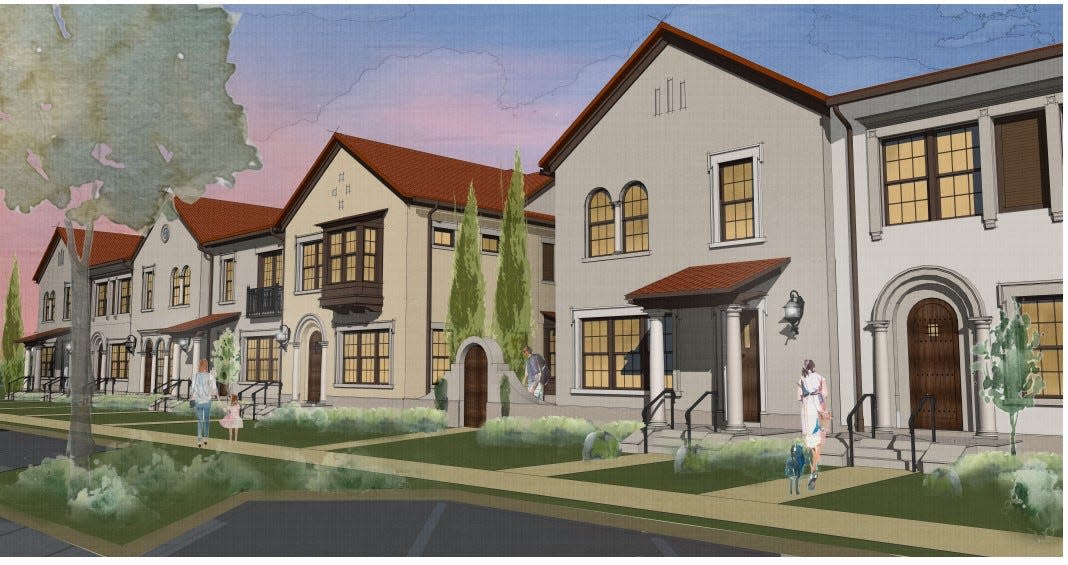 Ten townhomes were approved by the Village of Estero Planning, Zoning and Design Board to add to previously approved plans for 300 apartments and 30,000 square feet of commercial space on the northeast comer of U.S. 41 and Broadway Avenue East on Estero Village Way.