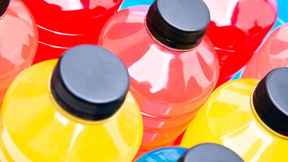 Brominated vegetable oil is used in small amounts in some citrus-flavored drinks to keep the citrus flavoring from separating and floating to the top of the beverage. - Tom_Young67/E+/Getty Images/FILE