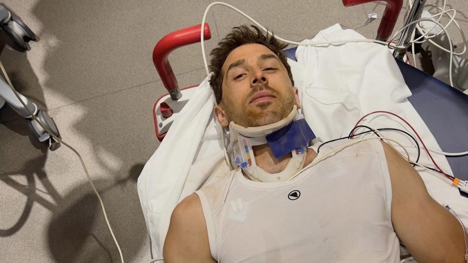 Gee Atherton in hospital after crash at Red Bull Rampage