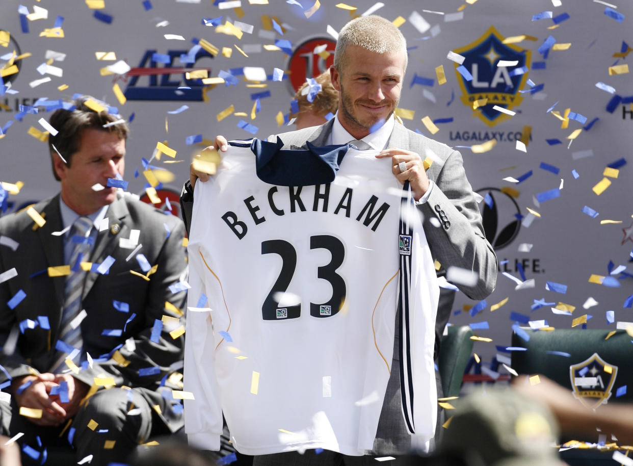 David Beckham's arrival in MLS in 2007 laid the groundwork for Lionel Messi's move in 2023. (REUTERS/Mike Blake)