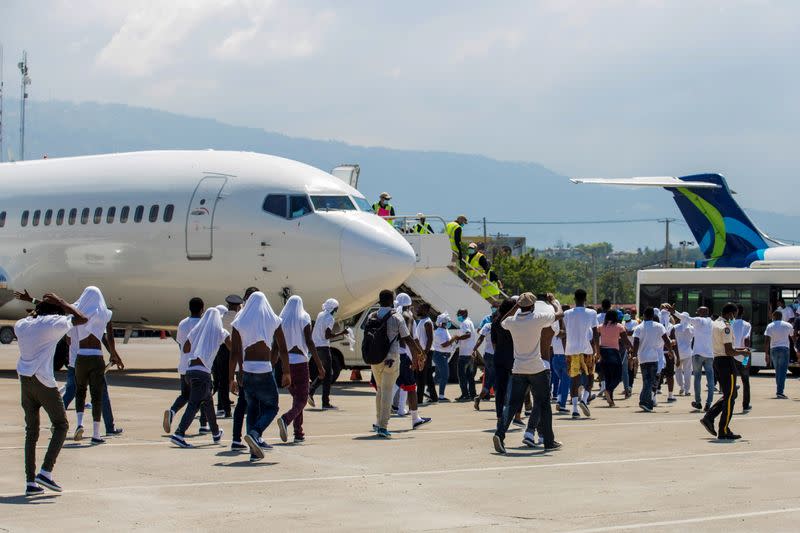 Haitian migrants flown out of Texas border city arrive in Port-au-Prince