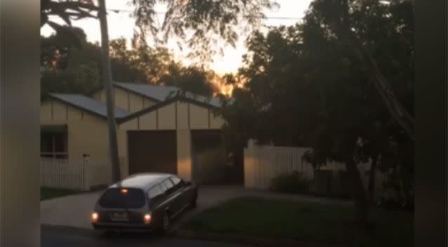 Eventually she made it out of the driveway. Source: Dash Cam Owners Australia
