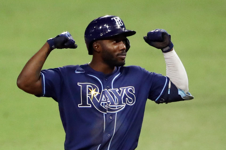 Randy Arozarena and the Rays are one win away from the World Series after winning ALCS Game 3. (Photo by Ezra Shaw/Getty Images)