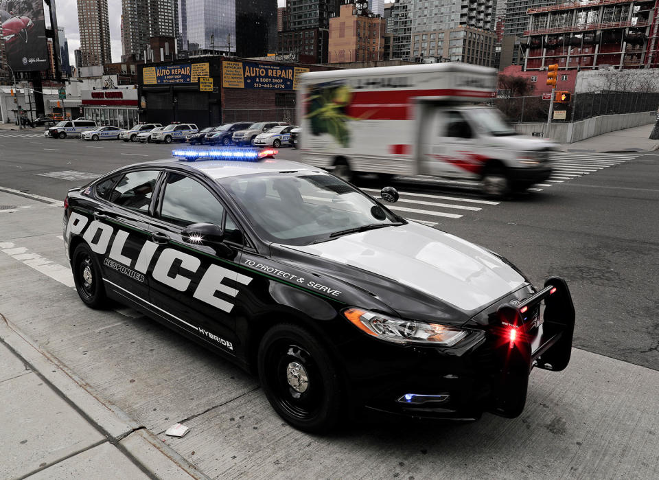 Ford hybrid police car in NYC