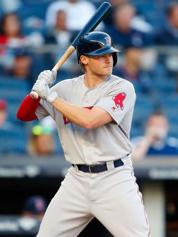 <p>Jim McIsaac/Getty </p> Josh Rutledge #32 of the Boston Red Sox in action against the New York Yankees at Yankee Stadium on June 7, 2017