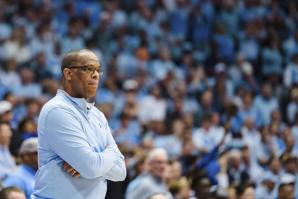 North Carolina head coach Hubert Davis