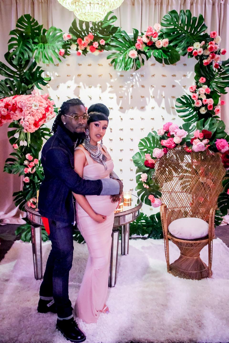 Cardi B’s lavish baby shower included 26,000 flowers, a five-layer cake, and a custom bodega.