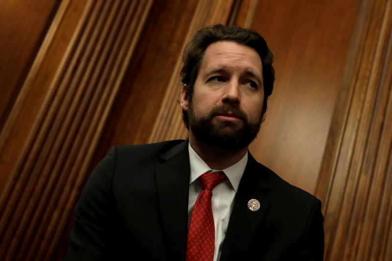 FILE PHOTO: Rep. Joe Cunningham speaks during an interview for Reuters on Capitol Hill