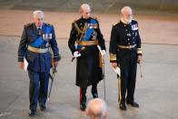 <p>The 86-year-old Duke of Kent did not <a href="https://www.townandcountrymag.com/society/tradition/g41191606/royal-family-queen-elizabeth-coffin-procession-photos/" rel="nofollow noopener" target="_blank" data-ylk="slk:walk in the procession behind the coffin with the royal family.;elm:context_link;itc:0;sec:content-canvas" class="link ">walk in the procession behind the coffin with the royal family.</a> Rather, he rode in one of the cars in the procession, and joined up with the rest of the royals at the Palace of Westminster to pay tribute to the late Queen. He is now the oldest royal <a href="https://www.townandcountrymag.com/society/tradition/g10352514/british-line-of-succession/?slide=36" rel="nofollow noopener" target="_blank" data-ylk="slk:in the line of succession.;elm:context_link;itc:0;sec:content-canvas" class="link ">in the line of succession.</a></p>